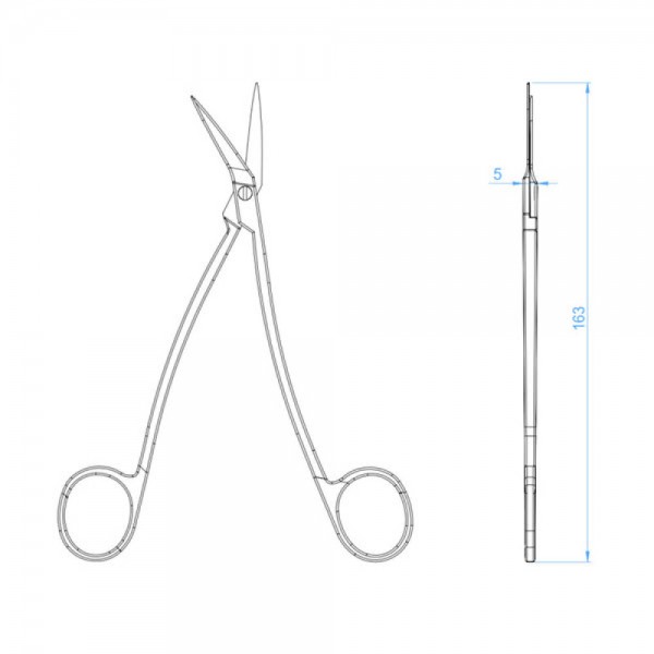 Gum Scissors Locklin Curved Saw Edge 16.5 cm