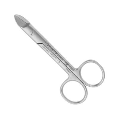 Surgical Scissor Crown, 12.0 cm, Curved/Serrated, T/C