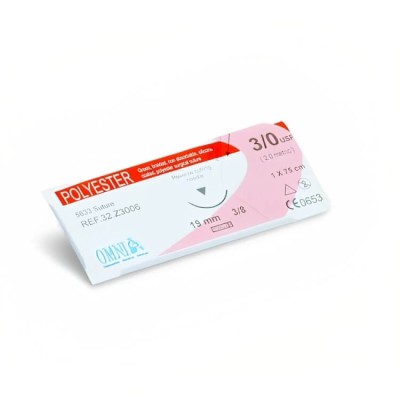 Polyester Suture 6/0 Diamond, 18mm, 3/8 Circle Round