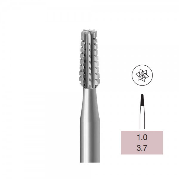 Operative Carbide Bur, Taper Dome End Crosscut, FG-010