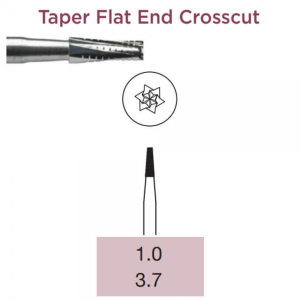 Operative Carbide Bur, Taper Flat End Crosscut, RA-010