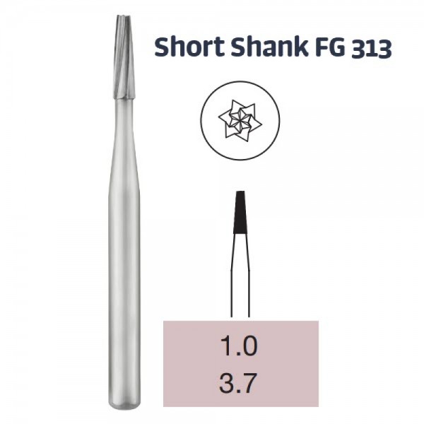 Operative Carbide Bur, Taper Flat End, Short FG-010