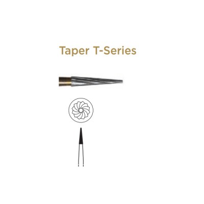 Trimming & Finishing Carbide Bur, Taper T-Series, FG-012, 12 Blades