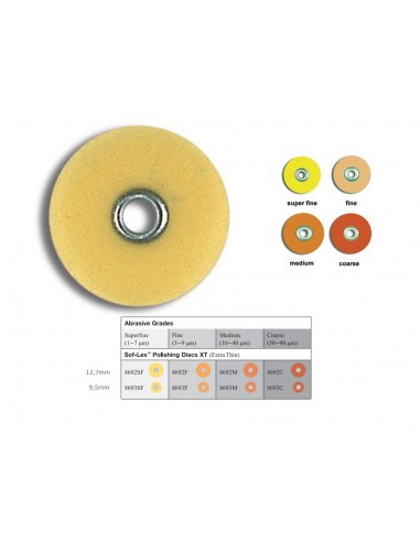 3M SOF-LEX POLISHING DISCS, MEDIUM, Ø 9.5 MM