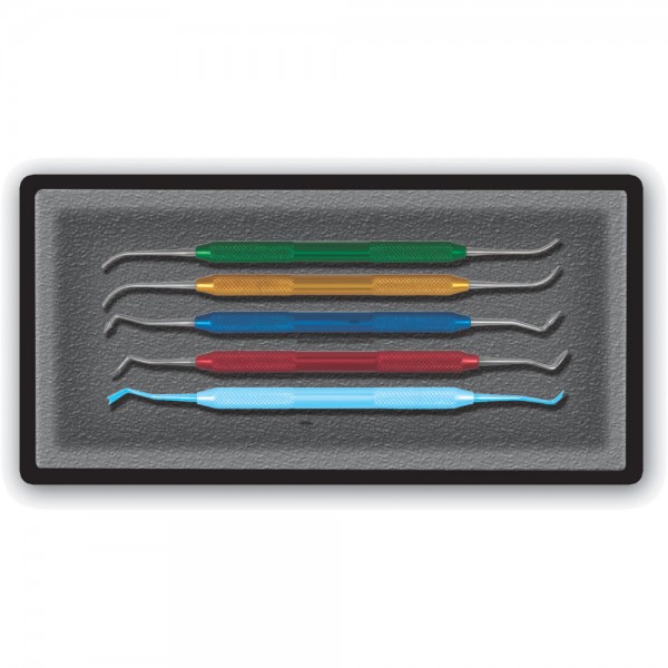 Dental Carver P.K. Thomas, Color-Coded Set, 5 Pcs
